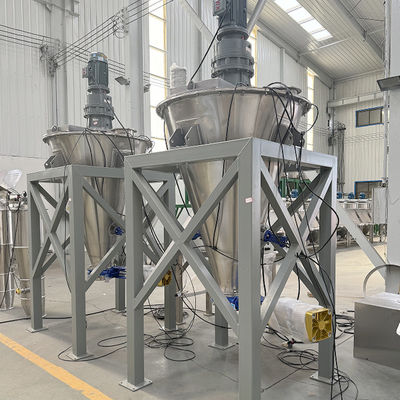 Stainless Steel Double Helix Agitator Conical Dry Powder Mixer Carbon Steel SUS316L For Processing Chemicals Foods Plastics